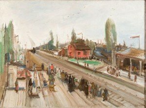 Лабас А.А. Поезд из Москвы. 1932 г.